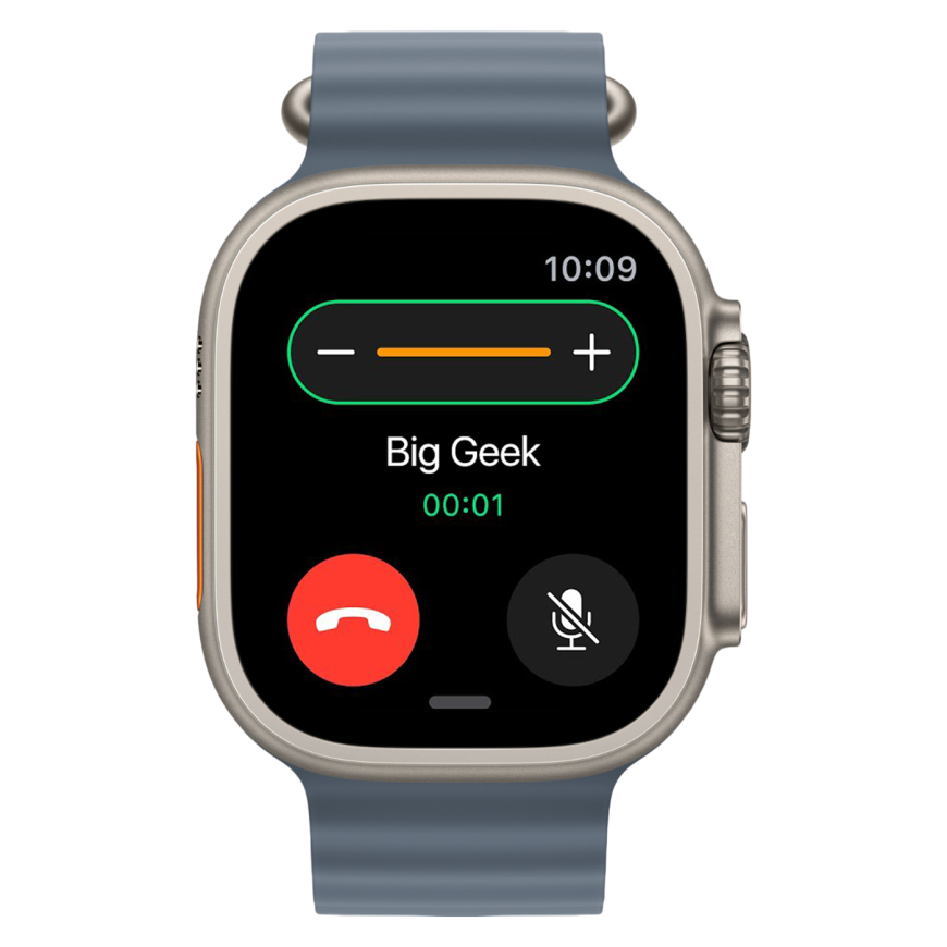 Часы Apple Watch Ultra 3, 49 мм, титан светлого цвета, ремешок Ocean цвета «якорный синий» (2025)