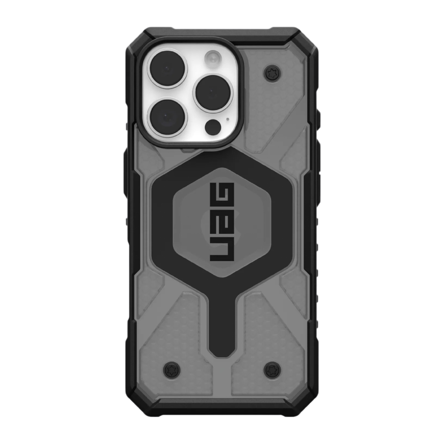 Защитный композитный чехол с поддержкой MagSafe UAG Pathfinder Clear для iPhone 16 Pro