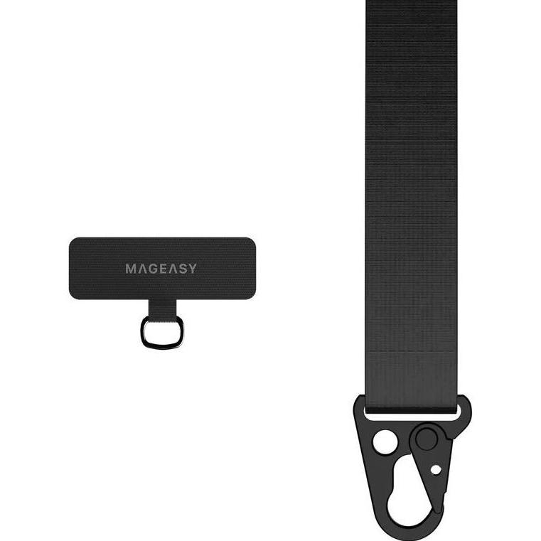 Регулируемый нейлоновый ремешок кросс-боди с карабином MAGEASY Strap (25 мм) для iPhone