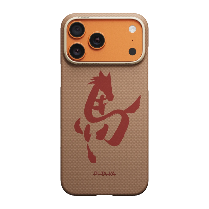 Арамидный чехол MagSafe PITAKA Ink Horse Painting PitaTap Edge Case для iPhone 17 Pro