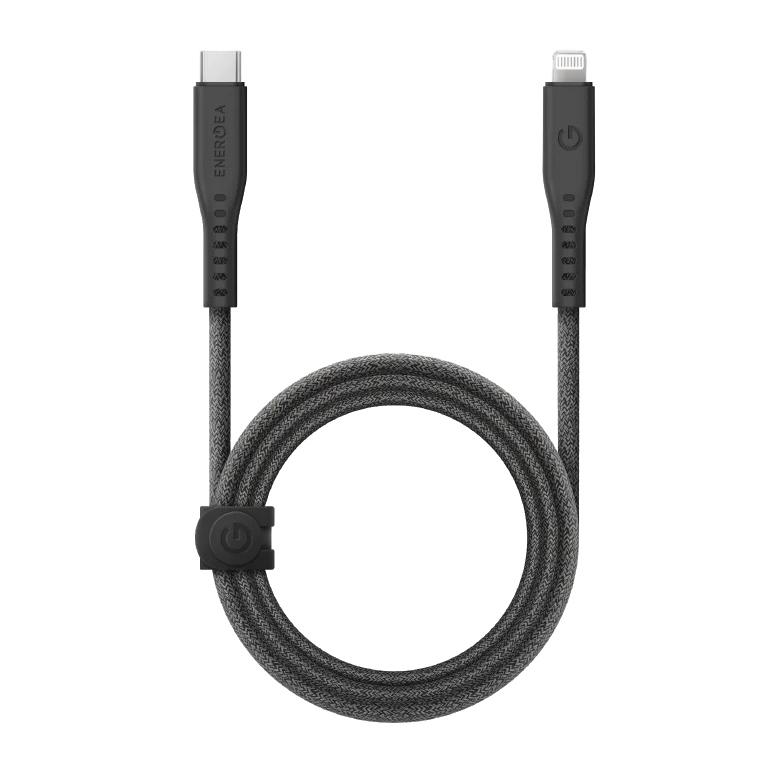 Кабель с тканевой оплёткой Energea Flow USB-C — Lightning (1,5 м)