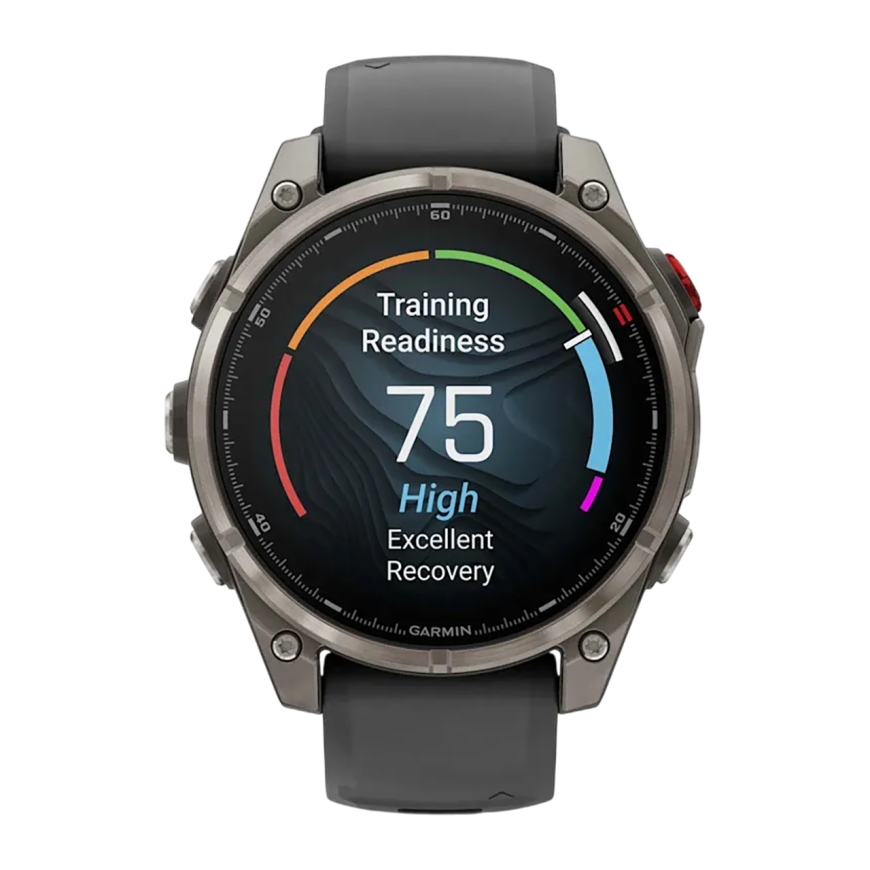 Cпортивные часы Garmin fenix 8 Pro, 47 мм, AMOLED, титан, сапфир, силиконовый ремешок цвета «графитовый/чёрный»