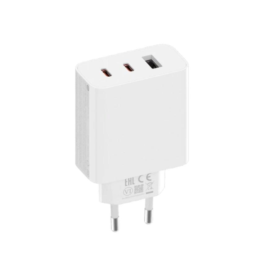 Многопортовое сетевое зарядное устройство Xiaomi Charger 2C1A мощностью 67 Вт (2 USB-C, USB-A) (GaN) и кабель USB-C (1,5 м) (A07ZMEU, EAC — Global)