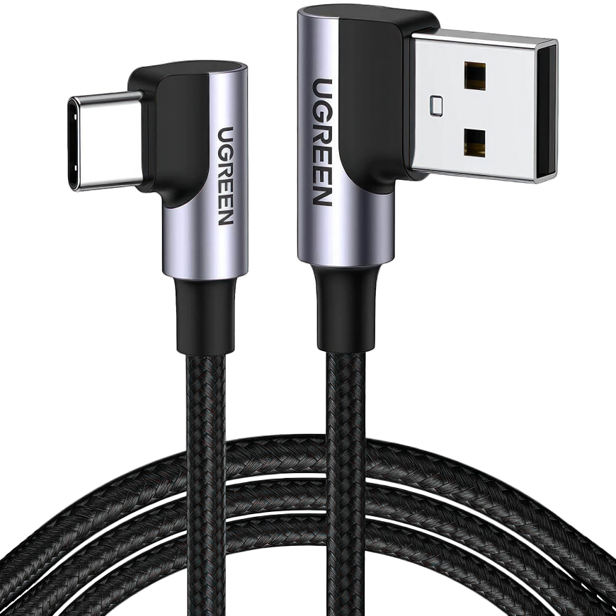 Кабель с нейлоновой оплёткой Ugreen USB-C — USB-A (3 м) (US176)