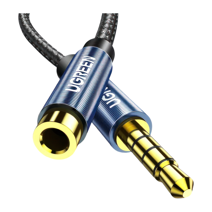 Аудиокабель-удлинитель с нейлоновой оплёткой Ugreen 3,5 мм TRRS (1,5 м) (AV118) - фото 1