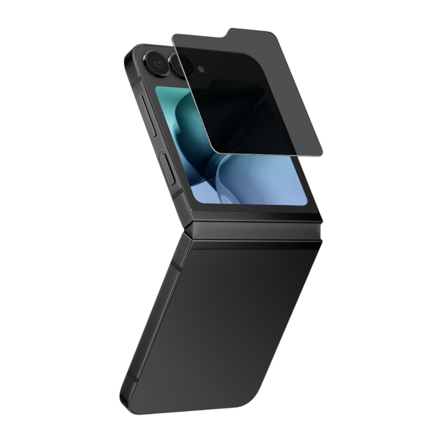 Глянцевое защитное стекло с фильтром конфиденциальности Uniq Optix Privacy для Samsung Galaxy Z Flip7