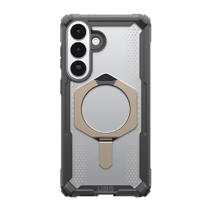 Защитный прозрачный чехол MagSafe с подставкой UAG Plasma XTE для Samsung Galaxy S26+