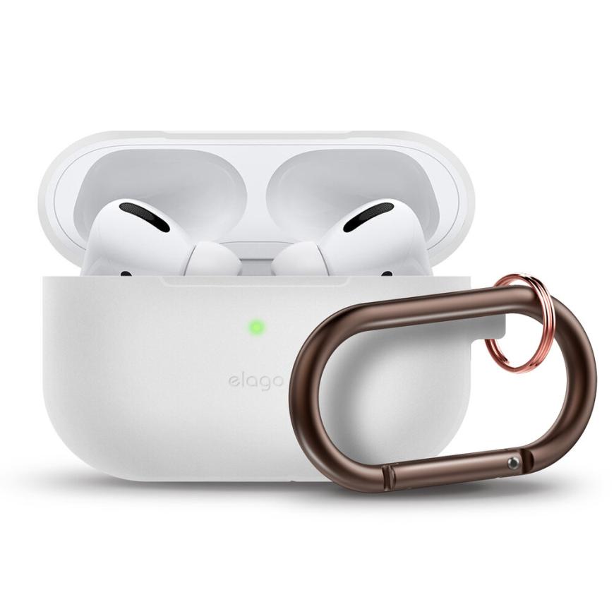 Ультратонкий силиконовый чехол с карабином elago Slim Hang Case для AirPods Pro 1-го поколения (1 мм)