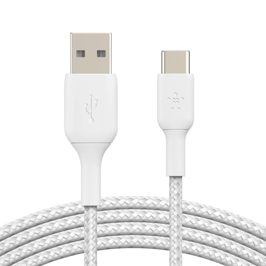 Кабель с оплёткой Belkin BoostCharge USB-A — USB-C (USB 2.0) (3 м) (CAB002)