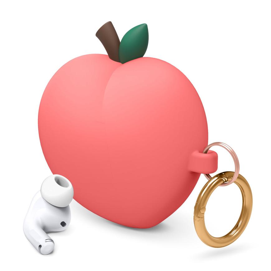 Силиконовый чехол с карабином elago Peach Hang Case для AirPods Pro 1-го поколения