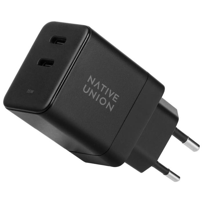 Сетевое зарядное устройство Native Union мощностью 35 Вт (2 USB-C) (GaN)