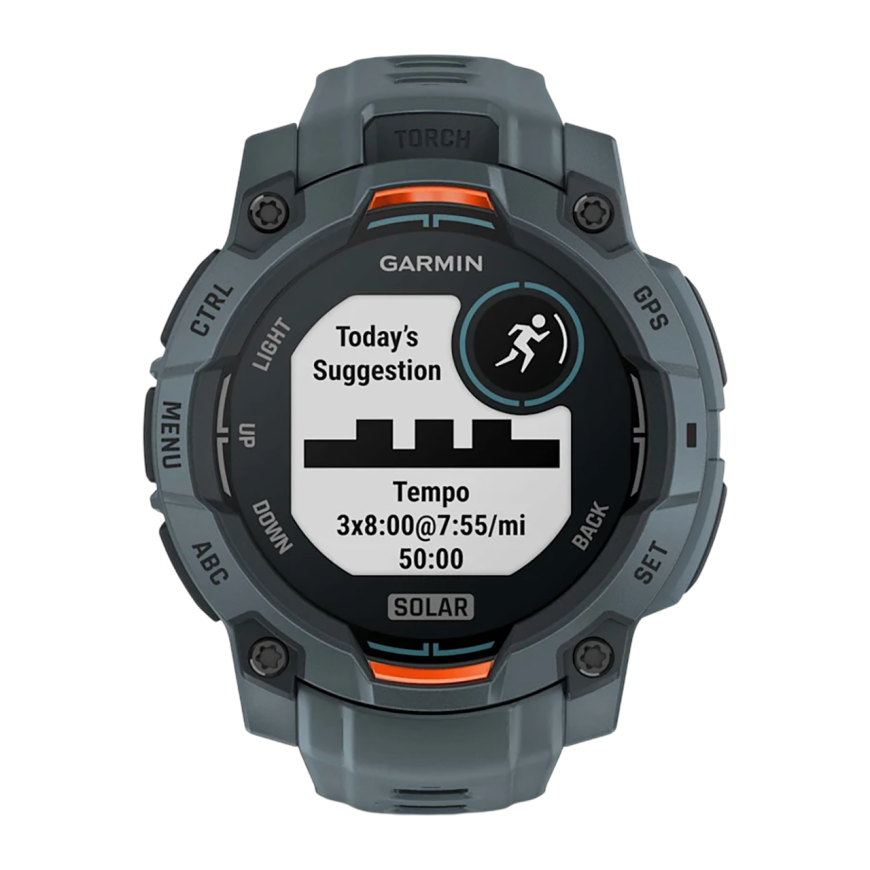 Спортивные часы Garmin Instinct 3, 45 мм, Solar, силиконовый ремешок сумеречного цвета