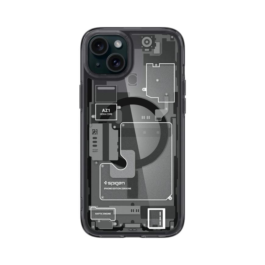 Пластиковый чехол MagSafe Spigen Ultra Hybrid Zero One MagFit для iPhone 15 Plus