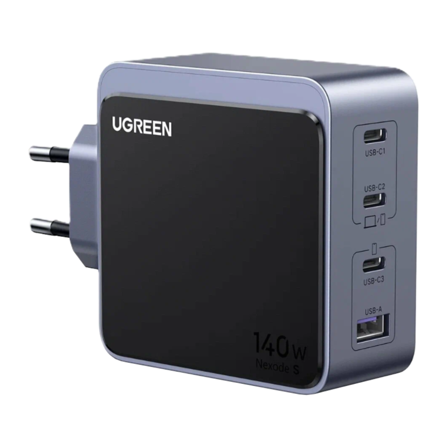 Сетевое зарядное устройство Ugreen Nexode S мощностью 140 Вт (3 USB-C, USB-A) (GaN) (X570)