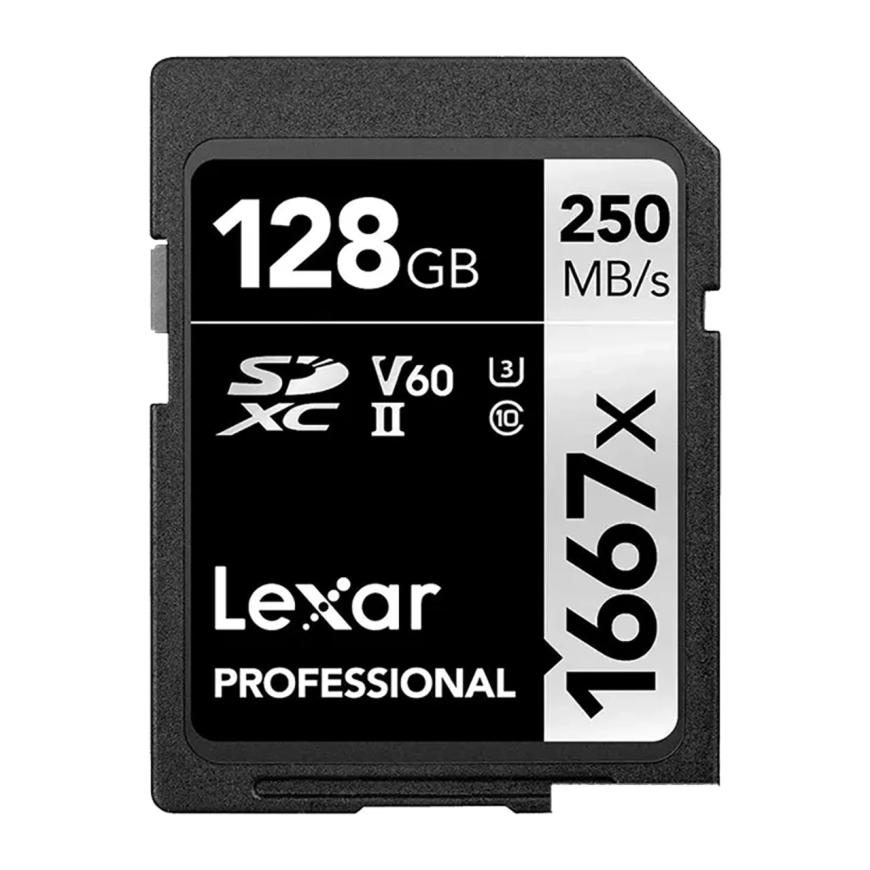 Карта памяти Lexar Professional Silver 1667x SDXC UHS-II 128 ГБ (U3, V60)