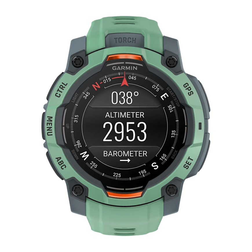 Спортивные часы Garmin Instinct 3, 45 мм, AMOLED, силиконовый ремешок цвета «южные тропики»
