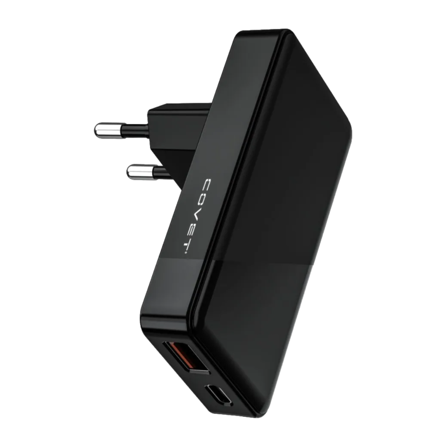 Сетевое зарядное устройство COVET Interior Charger мощностью 65 Вт (USB-C, USB-A) (GaN)
