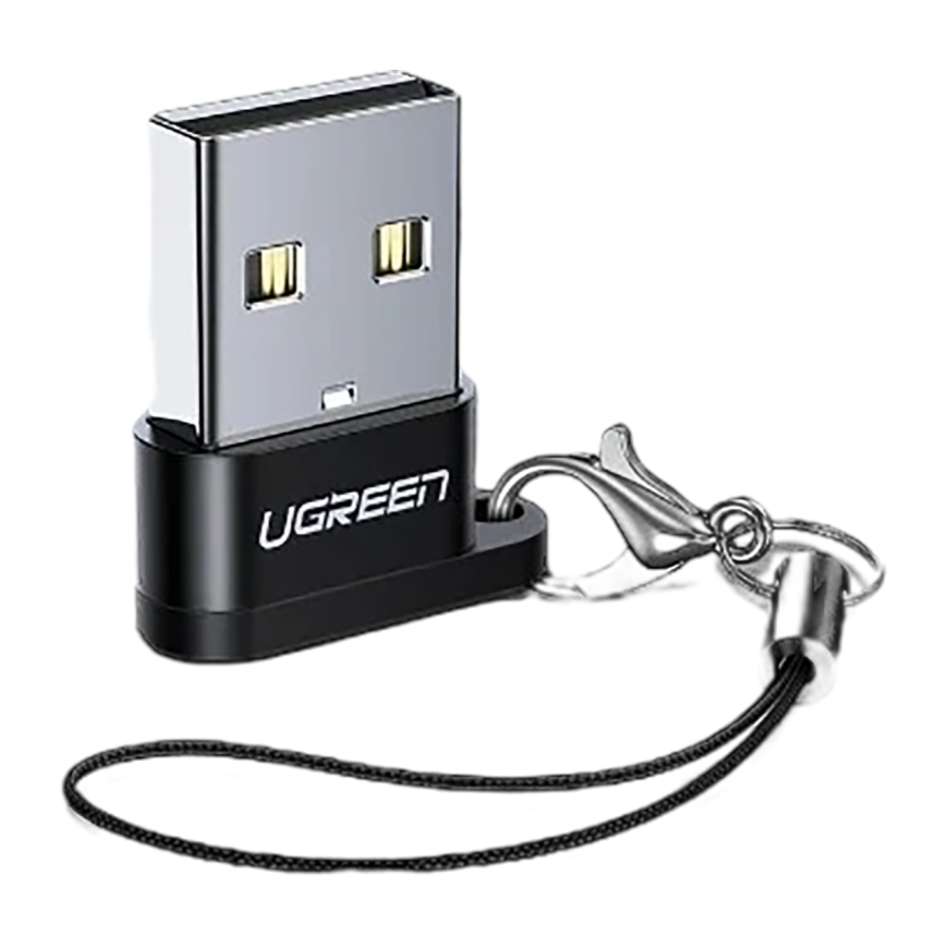 Адаптер с ремешком Ugreen USB-A — USB-C 2.0 (US280)