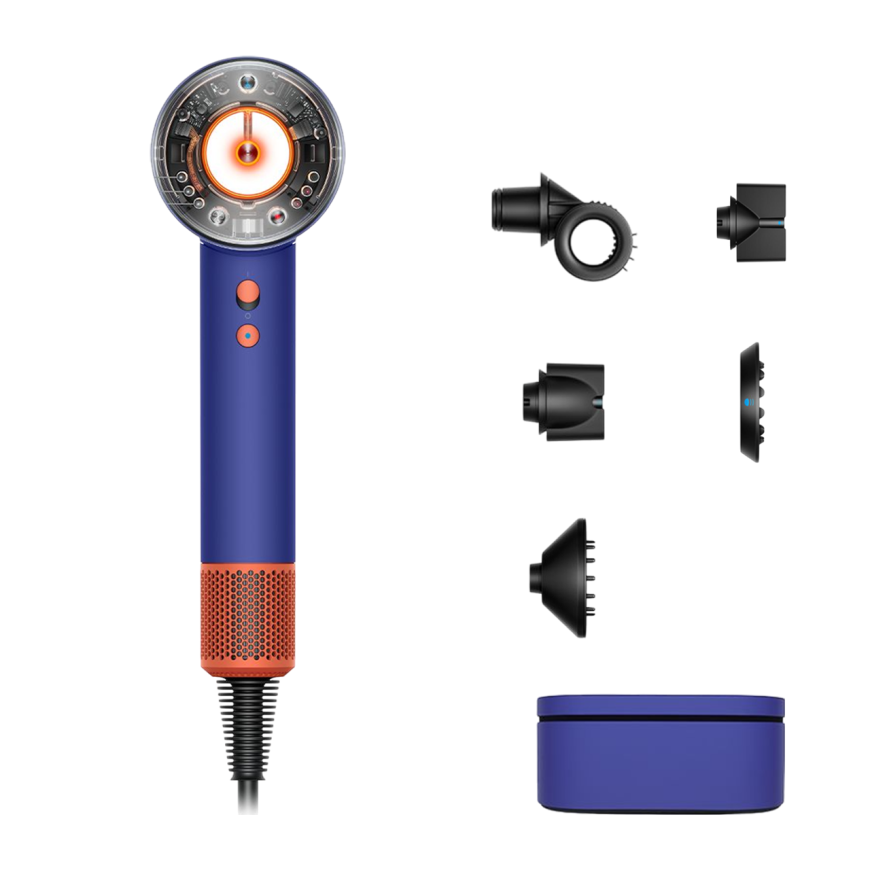 Фен Dyson HD16 Supersonic Nural Hair Dryer Straight+Wavy Gift Edition (Vinca Blue/Topaz Orange) (2023)