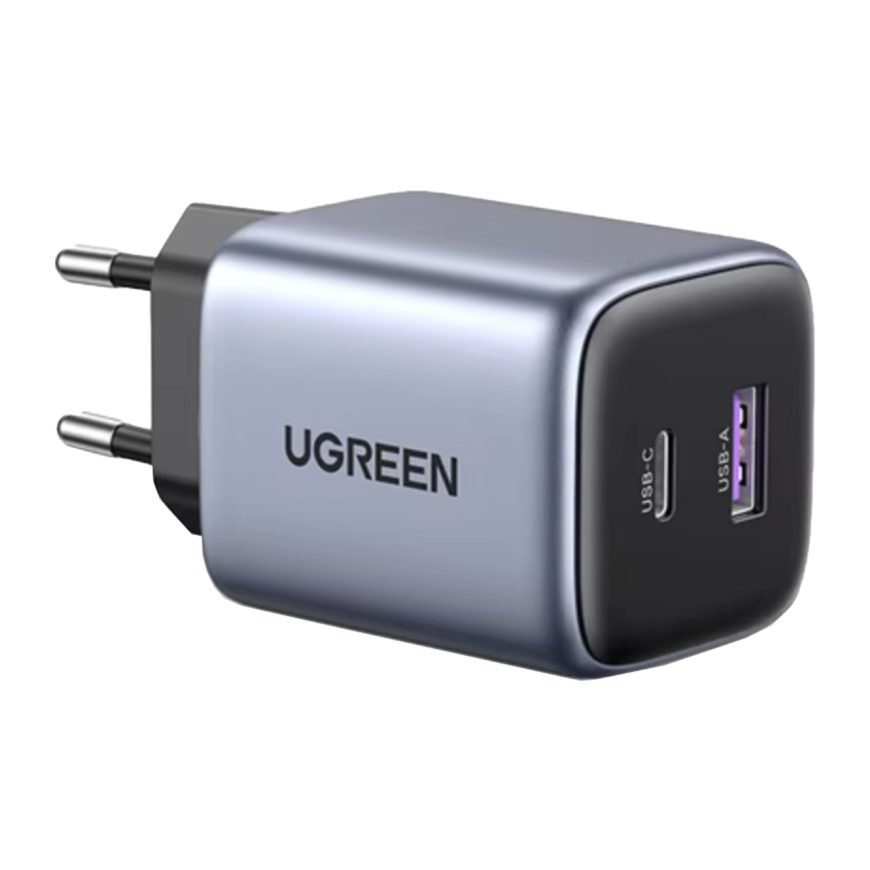 Сетевое зарядное устройство Ugreen Nexode мощностью 35 Вт (USB-C, USB-A) (GaN) (CD350)