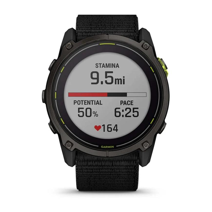 Умные спортивные часы Garmin Enduro 3, нейлоновый чёрный ремешок UltraFit - фото 4