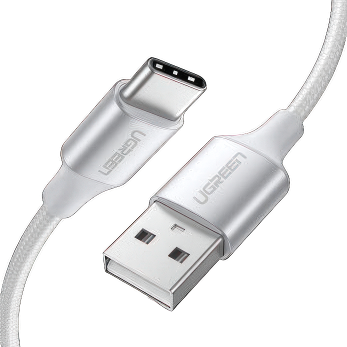 Кабель с нейлоновой оплёткой Ugreen USB-C — USB-A (1,5 м) (US288)