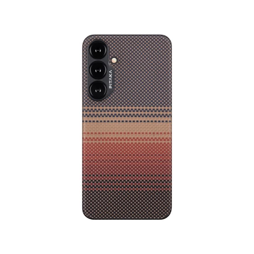 Чехол из арамидного волокна с поддержкой MagSafe PITAKA Sunset Moonrise Tactile Woven Case для Samsung Galaxy S24