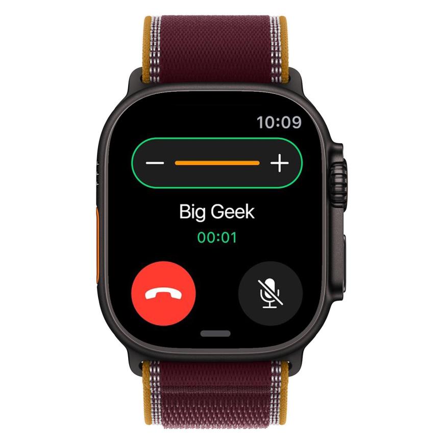 Часы Apple Watch Ultra 4, 49 мм, титан чёрного цвета, ремешок Trail бордового цвета (2026)