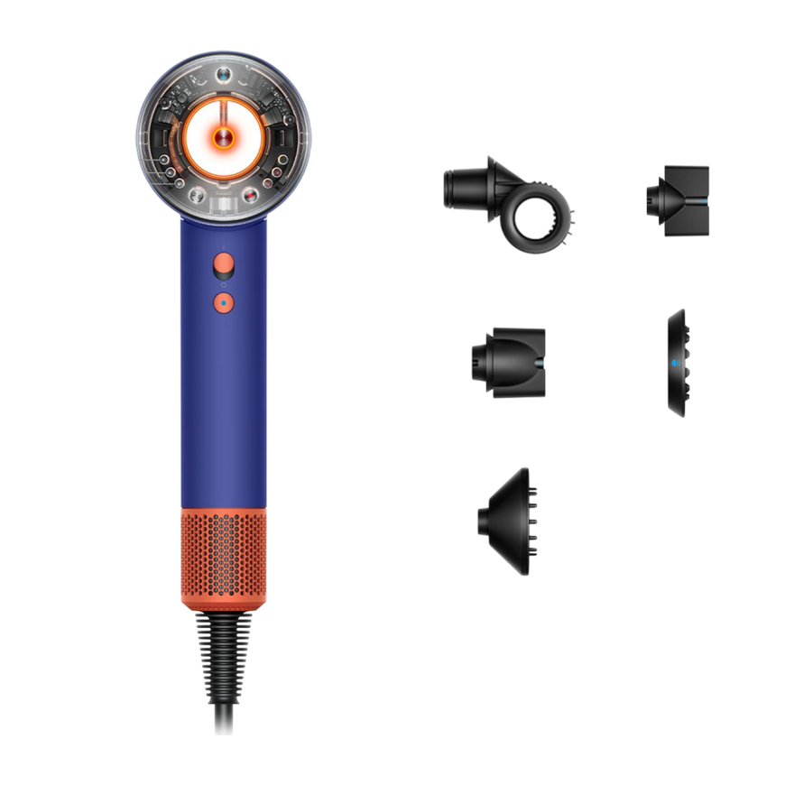 Фен Dyson HD16 Supersonic Nural Hair Dryer Straight+Wavy (Vinca Blue/Topaz Orange) (2023)