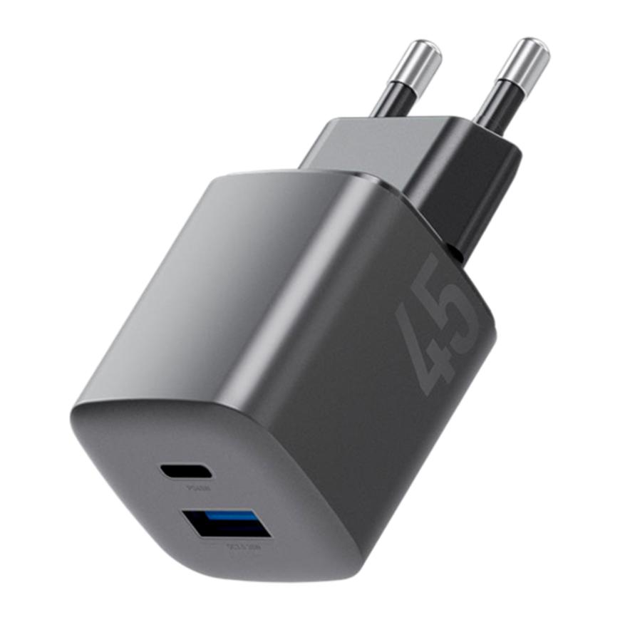 Сетевое зарядное устройство Energea AmpCharge Mini 45 мощностью 45 Вт (USB-C, USB-A) (GaN)