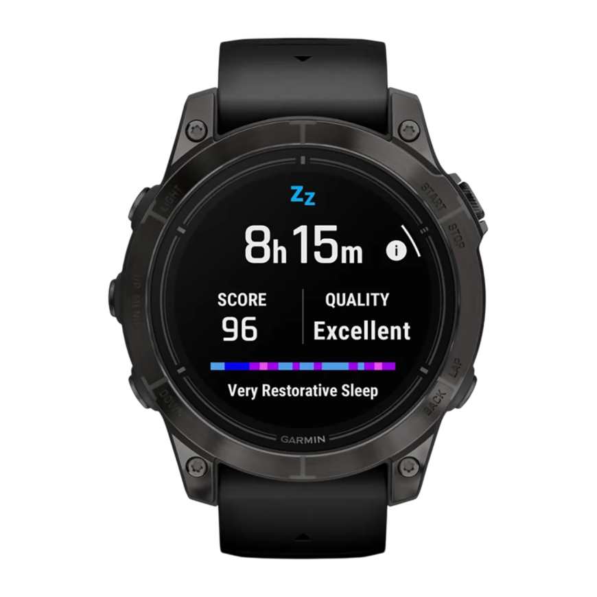Спортивные часы Garmin epix Pro (Gen 2) Sapphire Edition, 47 мм, чёрный силиконовый ремешок