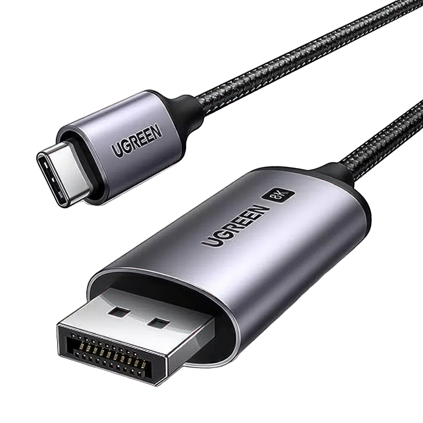 Кабель-адаптер с нейлоновой оплёткой Ugreen USB-C — DisplayPort (2 м) (CM556)