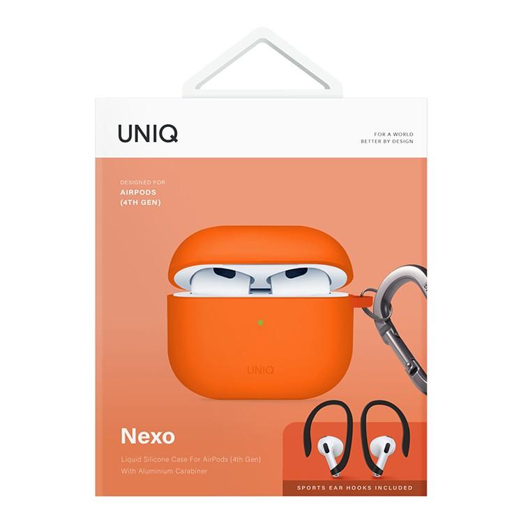 Гибридный силиконовый чехол с карабином и креплениями на уши Uniq Nexo для AirPods 4 (2024) - фото 17