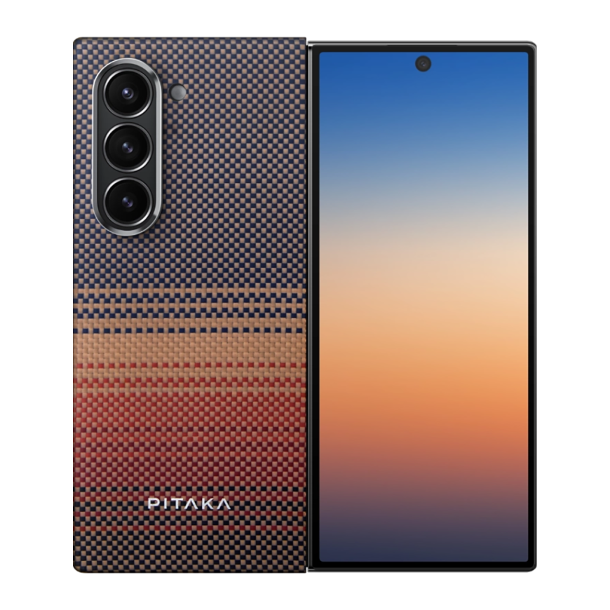 Чехол из арамидного волокна с поддержкой MagSafe PITAKA Sunset Moonrise Tactile Woven Case для Samsung Galaxy Z Fold6