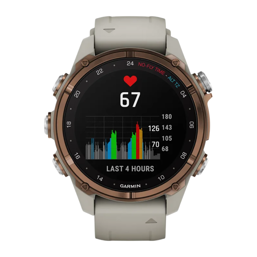 Спортивные часы Garmin Descent Mk3i, 43 мм, «французский серый» силиконовый ремешок