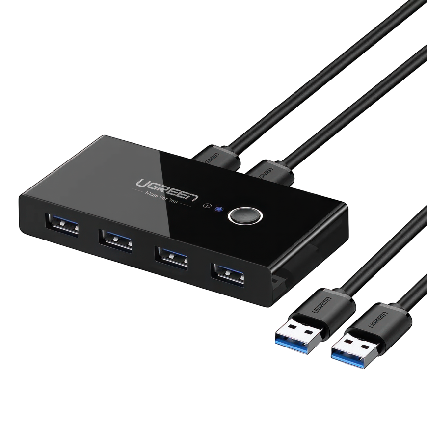 Переключатель Ugreen 2 USB-A 3.0 — 4 USB-A 3.0 (US216)