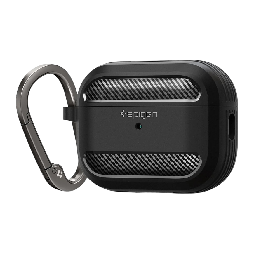 Термополиуретановый чехол с карабином Spigen Rugged Armor для AirPods Pro 2