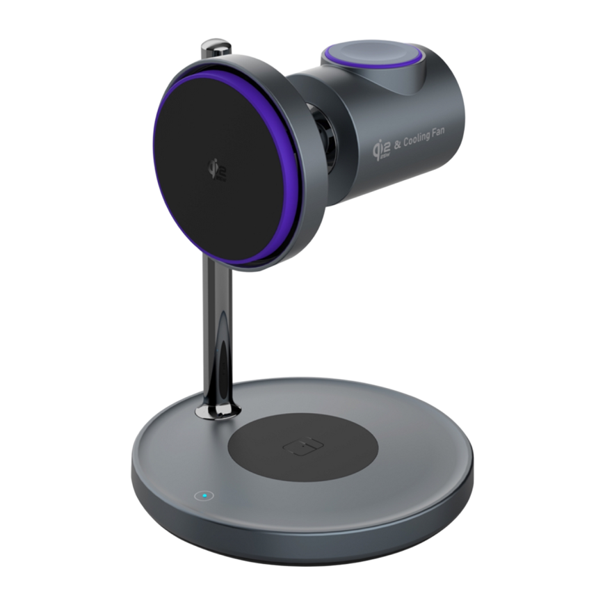 Зарядная станция MagSafe с активным охлаждением Deppa Max Power для iPhone, Apple Watch и AirPods