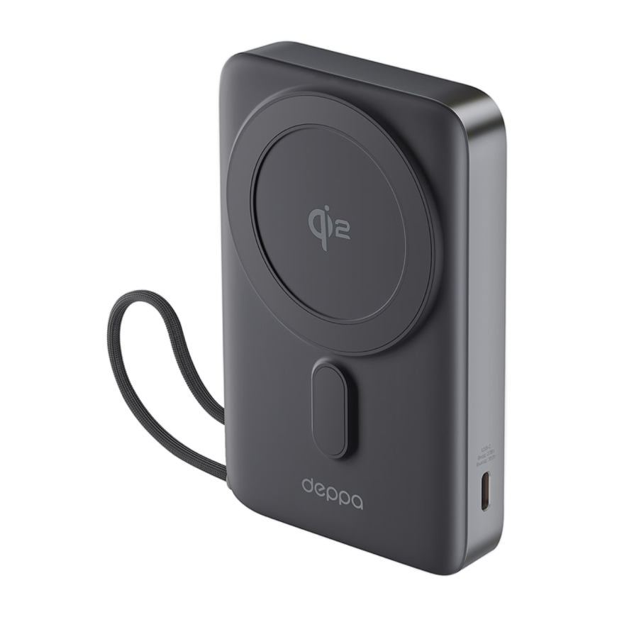Внешний аккумулятор MagSafe с подставкой Deppa NRG Qi2 (10000 мА·ч)