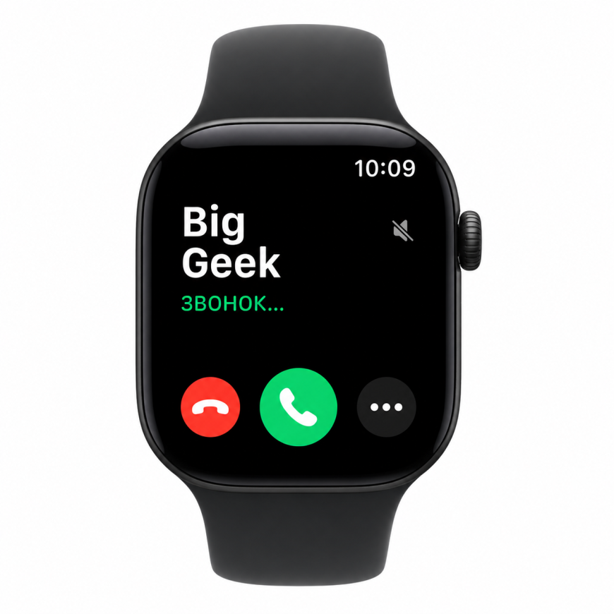 Часы Apple Watch Series 12, 42 мм, алюминий чёрного цвета, ремешок Sport Band чёрного цвета