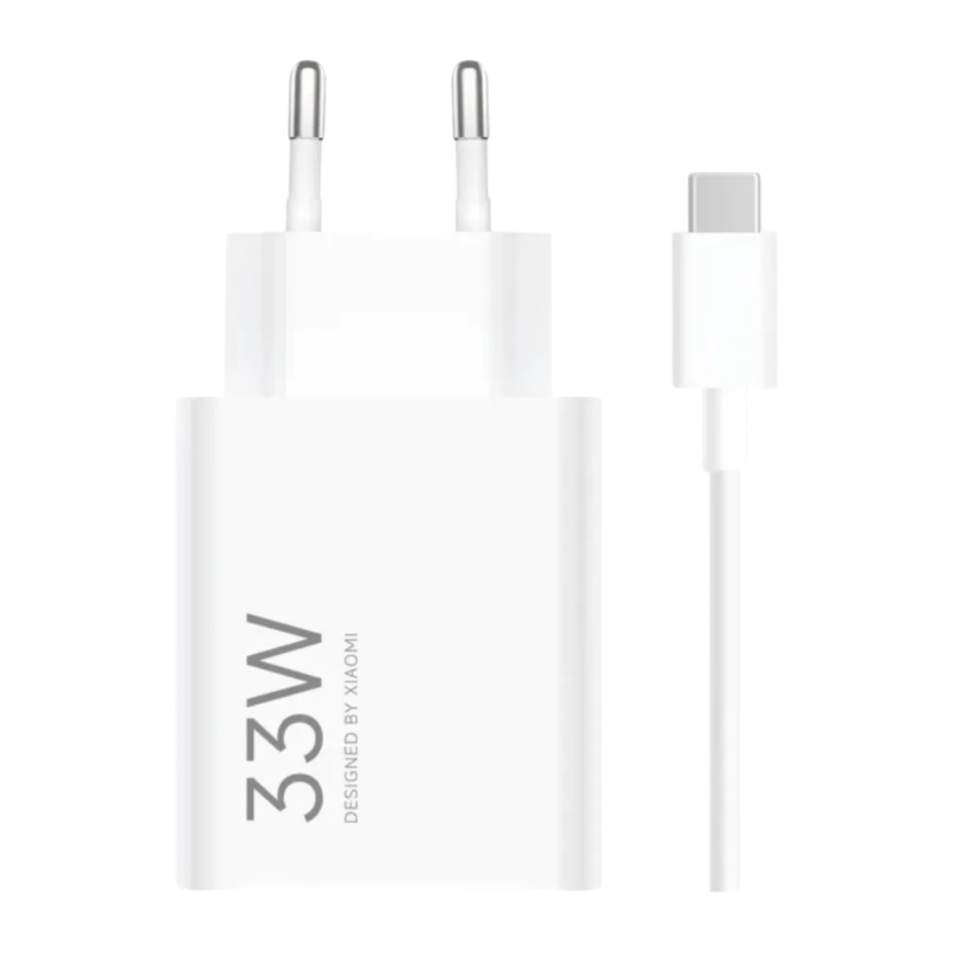 Сетевое зарядное устройство Xiaomi Charging Combo мощностью 33 Вт (USB-A) и кабель USB-C — USB-A (1 м) (версия Global)
