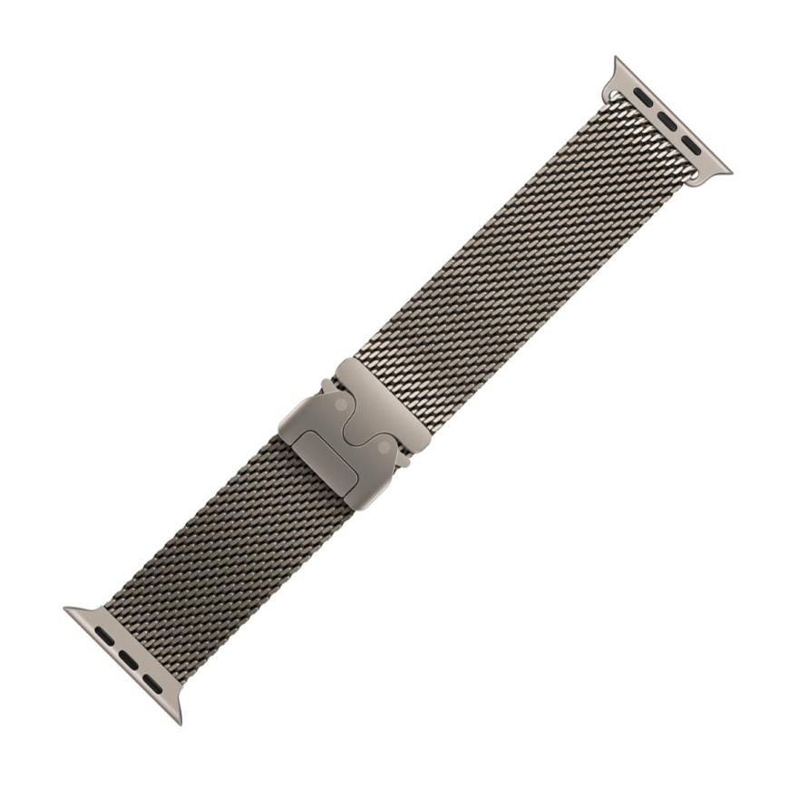 Титановый миланский сетчатый браслет Apple Titanium Milanese Loop, светлый, для Apple Watch 44, 45, 46 мм, Ultra и Ultra 2