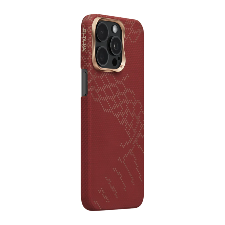 Чехол из арамидного волокна с поддержкой MagSafe PITAKA Snake Ridge Limited Edition Tactile Woven Case для iPhone 15 Pro Max - фото 4