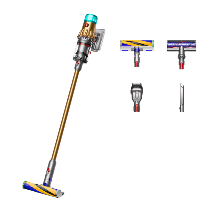 Беспроводной вертикальный пылесос Dyson V12 Detect Slim Absolute (SV46) (Золотой | Gold) (2022)