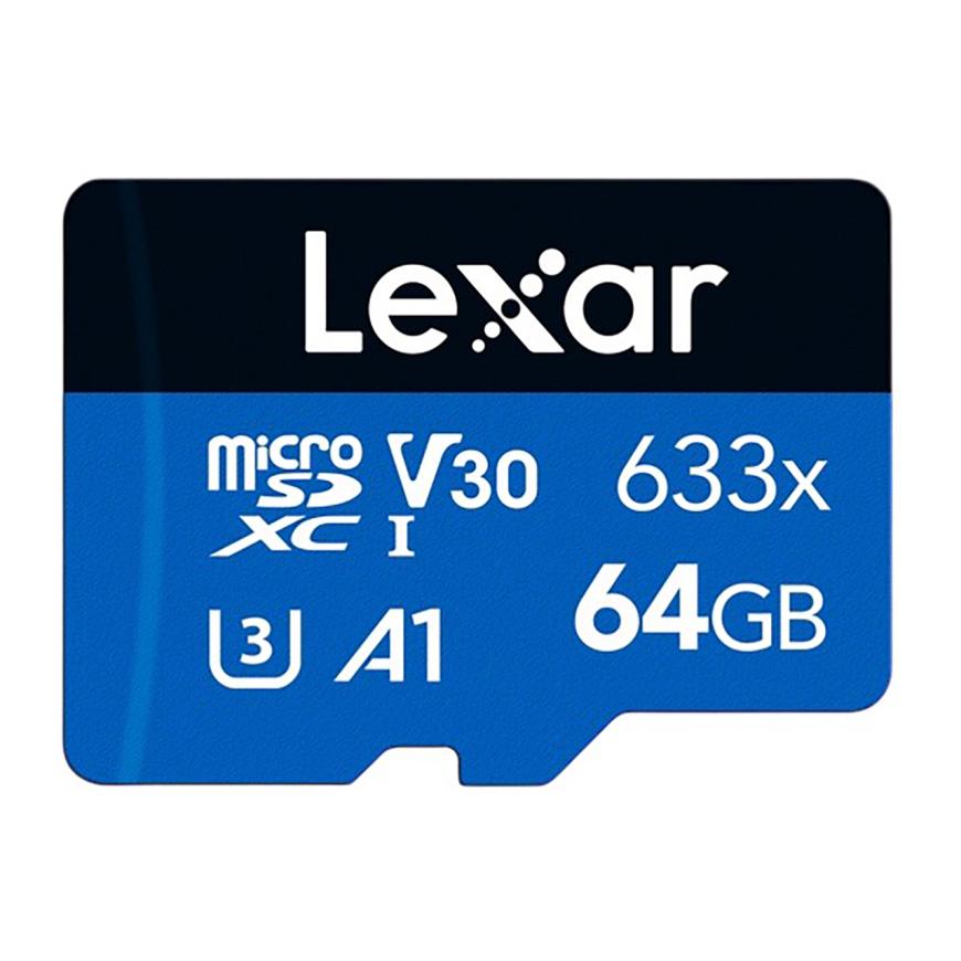 Карта памяти Lexar Blue High-Performance 633x microSDXC UHS-I 64 ГБ (U3, V30, A1)