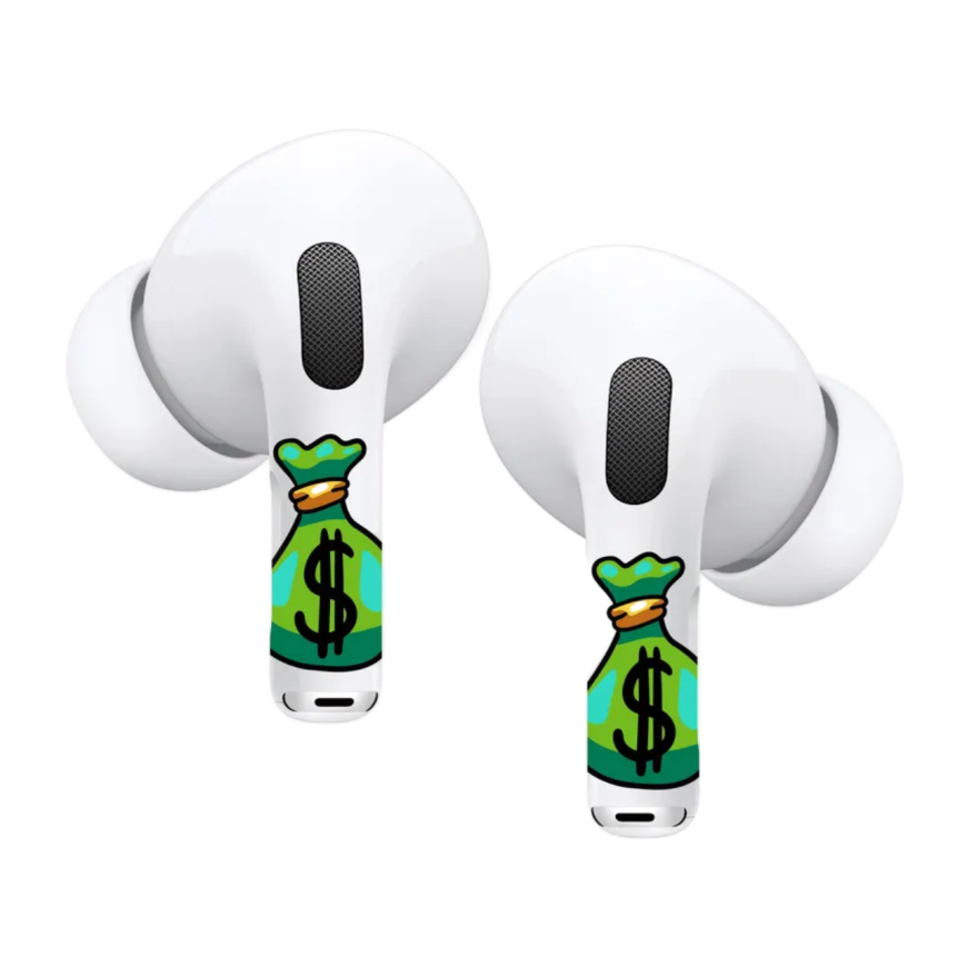 Виниловые наклейки VLP Easy Art «Мешок денег» для AirPods Pro 2