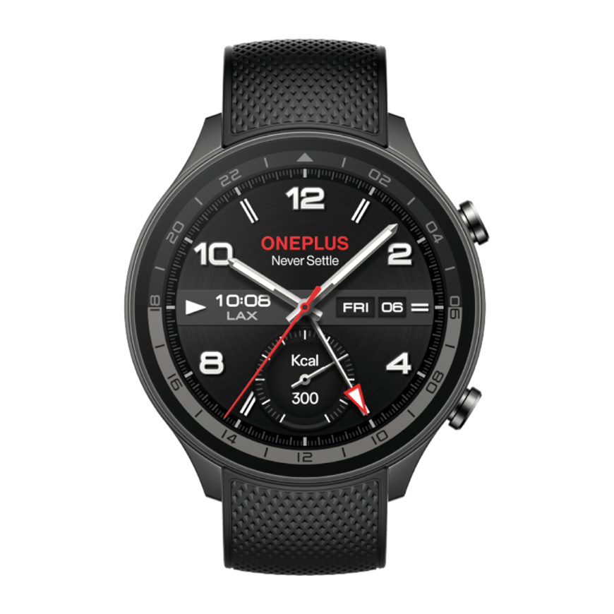 Умные часы OnePlus Watch 2R Gunmetal Gray, силиконовый ремешок (версия Global)