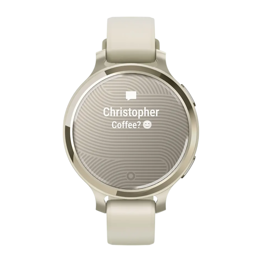 Спортивные часы Garmin Lily 2 Active, силиконовый ремешок цвета кости