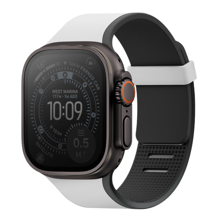 Двусторонний силиконовый ремешок Uniq Revix IV для Apple Watch 44, 45, 46 мм и Ultra 49 мм