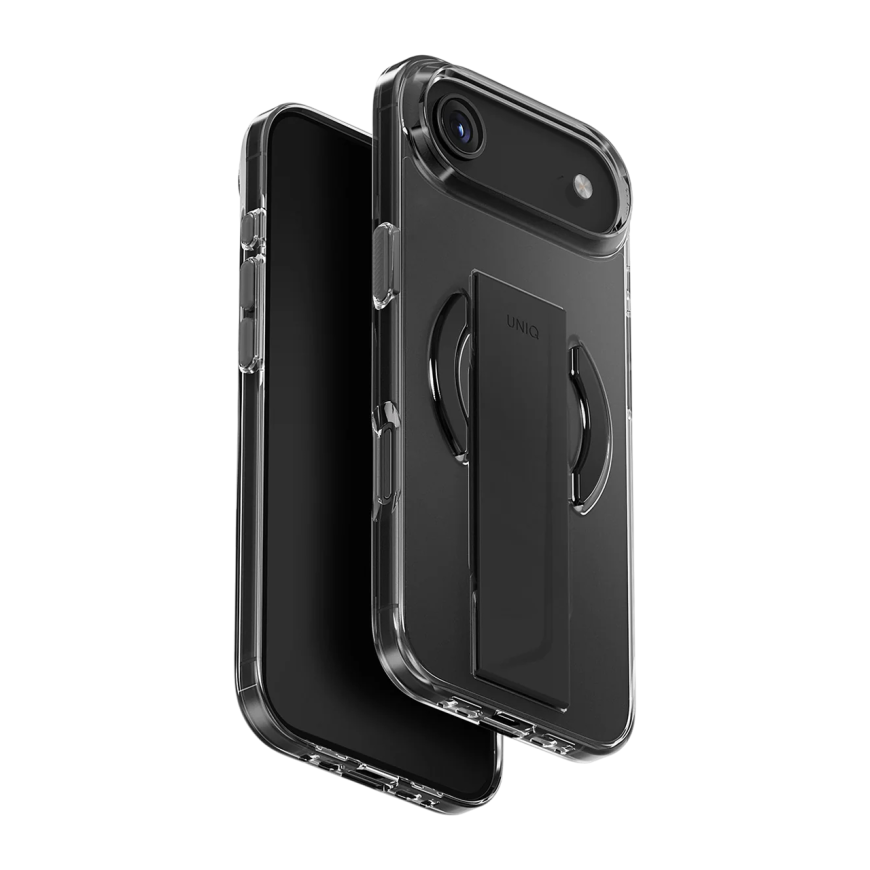 Прозрачный чехол MagSafe с ремешком-держателем Uniq Heldro Air для iPhone Air